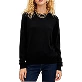 SANGTREE Women's Sweaters Crewneck Long Sleeve Soft Knit Pullover Jumper Tops Casual Fall Sweaters