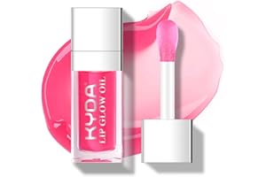 KYDA Hydrating Lip Glow Oil, Moisturizing Lip Oil Glossy Transparent Plumping Lip Gloss, Tinted Lip Oil for Lip Care and Dry Lips, by Ownest Beauty-Cherry