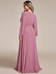 Ever-Pretty Women's Round Neck Long Lantern Sleeves