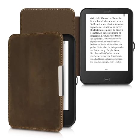 kalibri Tolino Shine 2 HD Hülle - Leder eBook eReader Schutzhülle Cover Case für Tolino Shine 2 HD
