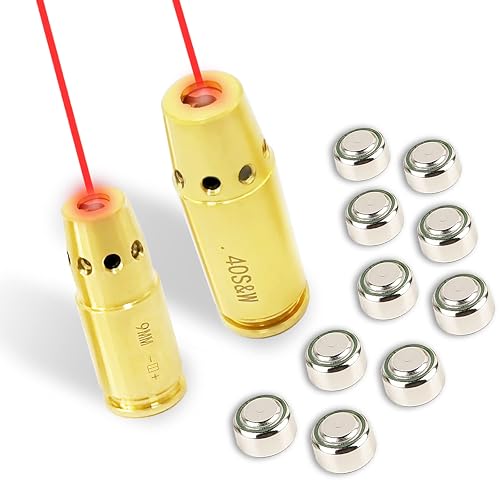 223 Rem & 9mm Laser BoreSighter Kit - Red Laser Chamber Sight For Handguns
