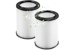 ALIDDLE VF4000 Replacement Cartridge Filter for ridged 72947 Wet Dry Vac 5 to 20-Gallon 6-9 Gal husky Compatible with RV2400A RV2600B WD5500 WD0671，2 Pack