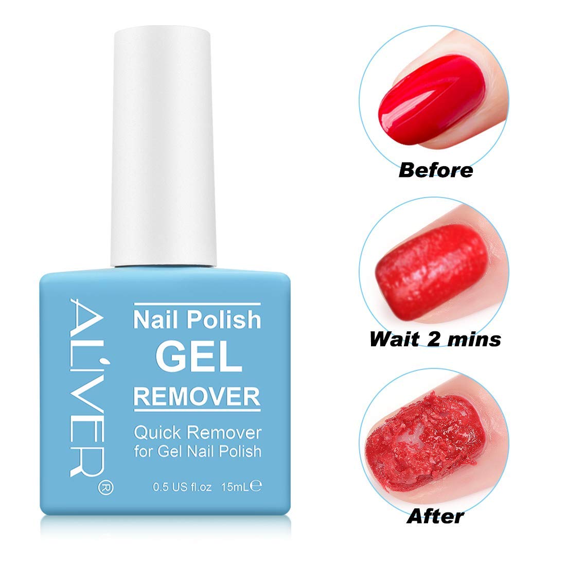 Gel Nail Polish Remover, finger nail Magic Professional Easily Quickly Removes Soak-Off Gel Polish, Quickly Easily, Don't Hurt Your Nails Natural, Gel, Sculptured Nails - 2 Pack : Beauty