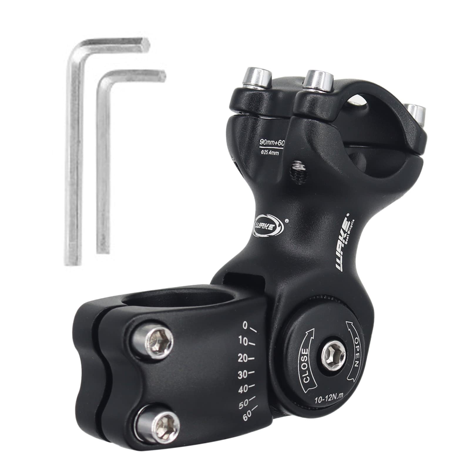 Photo 1 of Wake Bike stem 25.4 31.8 0-60 Degree 90mm 110mm 130mm?Bike Adjustable stem for Mountain Bike, Road Bike, MTB, BMX, Cycling