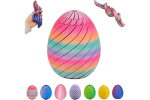 Twisty Fidget Egg, 3D Printed Slippery Egg Fidget ,Smooth Rotating Stress Relief Egg Spinner,Colorful Desk Fidget Toy, Unique
