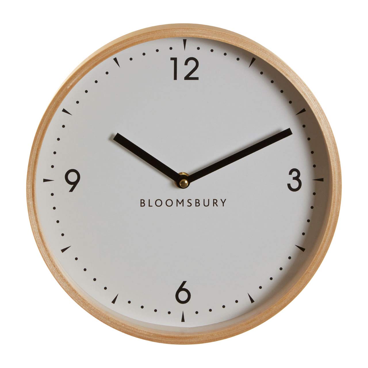 Premier Vitus Wall Clock, White/Wood