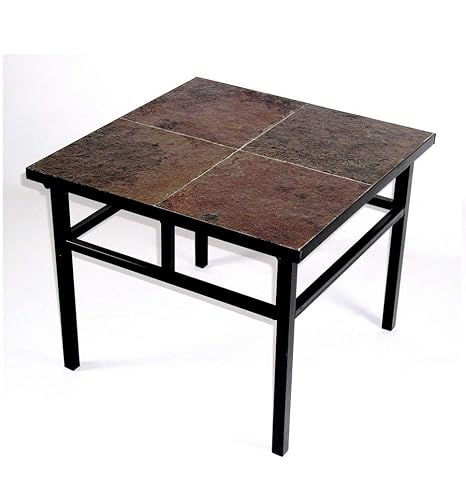 4d Concepts End Table With Slate Top Metal Slate 601624 Amazon