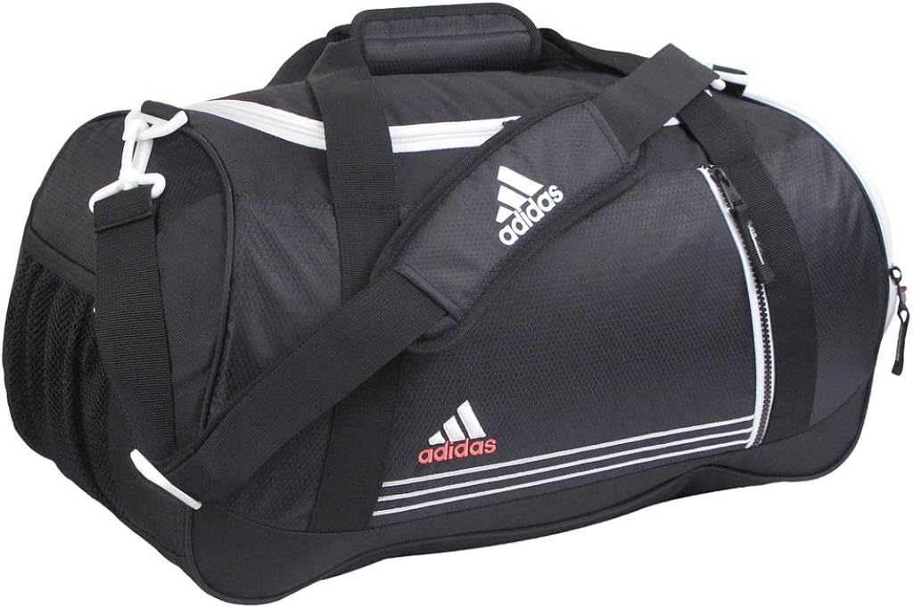 adidas Women's Squad 5131709 Duffle Bag,Black/White/Turbo