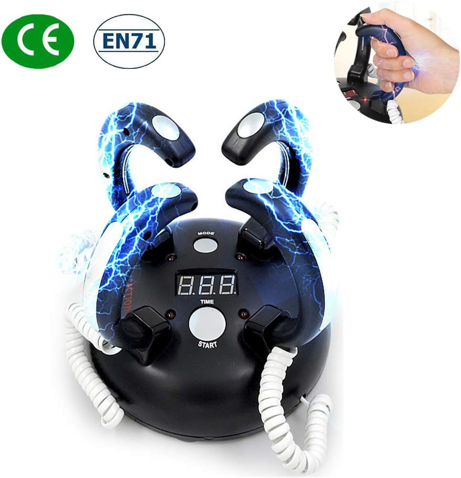 Clamn Handheld Electric Attack Game Props Mini Electric Shock Reaction Test Game Props Safe Electric Shock Game Props Amazon Co Uk Kitchen Home