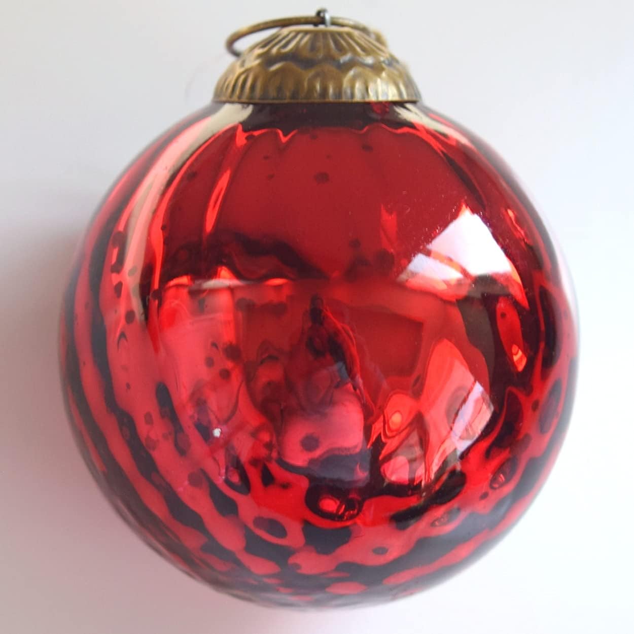 Ornaments - Set of 4 Red Mercury Glass Ornaments (3.15