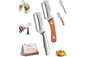 Multifunctional Premium Vegetable Peeler Kitchen Multi-Function Stainless Steel Thickened Fruit Peeler Knife with Thick Woode