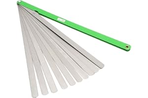 Yuecoom 300mm Gap Feeler Gauge, Feeler Gauge Set Gauges, 0.02-1mm Metric Thickness Stainless Steel Measurement Tool with 17 B