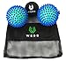 Webb Compression Spiky Massage and Lacrosse Ball Combo Pack Foot, Back, Foot, Neck, Deep Tissue Trigger Point Muscle Therapy, Myofascial Release - Includes a Free EBOOK (Green/Blue)