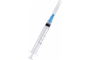 SHAOTONG 2ml Syringe with 23G 1In Needle - Disposable Individual Packaging (2ML-23G-20PACK)