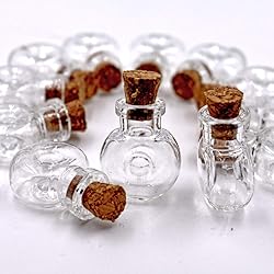 MIGK 24pcs Small Mini Glass Jars Bottles with Cork