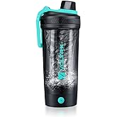 VOLTRX Shaker Bottle, Gallium USB C Rechargeable Electric Protein Mixer, Shaker Cups for Protein and Meal Replacement Shakes, BPA Free, Made with Tritan, 24oz
