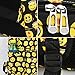 Zicac Kids' Cool Smiling Face Pattern Backpack Student Canvas Emoji Backpack Cute Bags (Black)