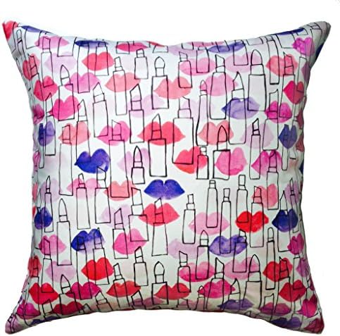 Lips and Lipstick Outline Pillow Case