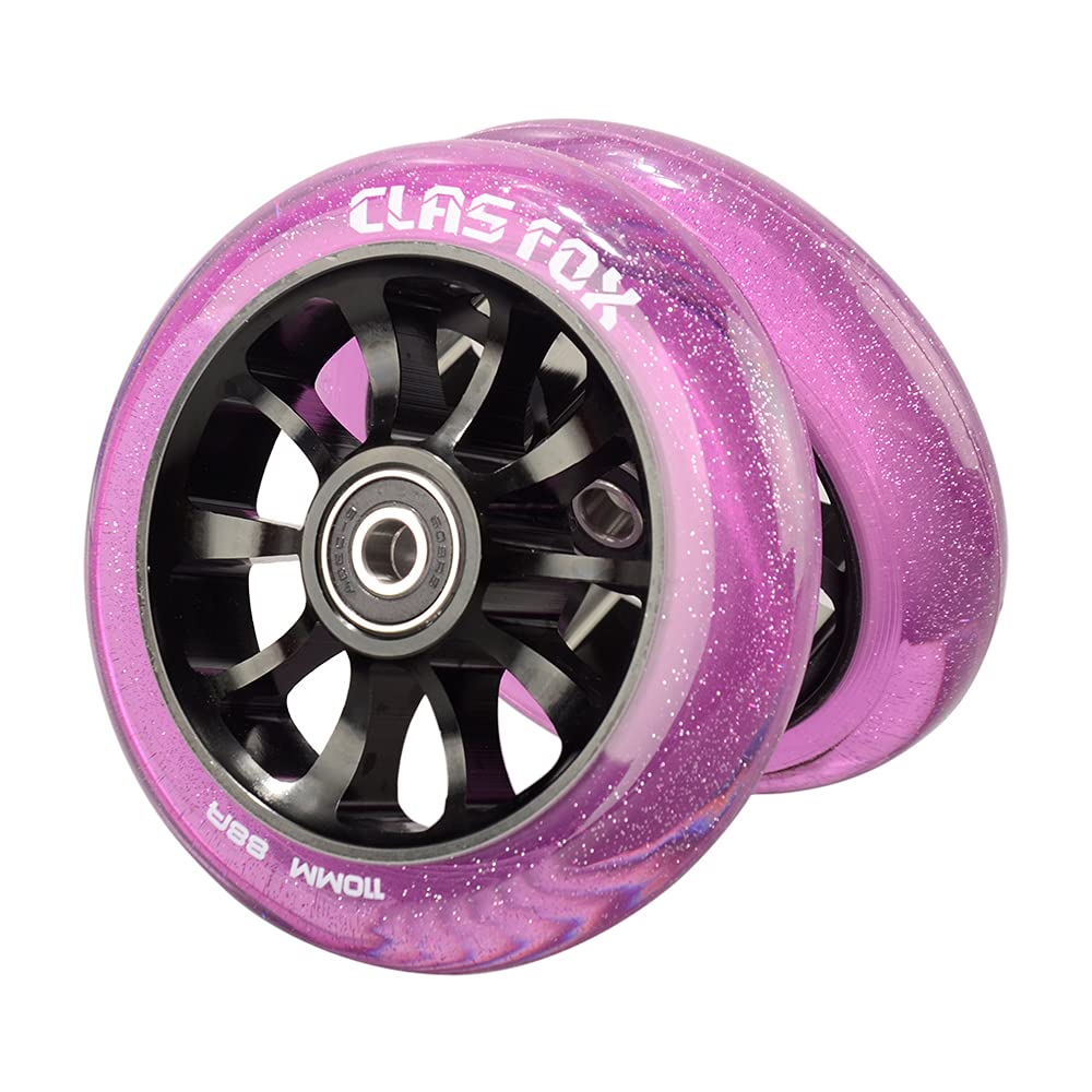 CLAS FOX Pro Stunt Scooter Wheels 110 mm One Pair with ABEC-9 Ball Bearings CNC Metal Core