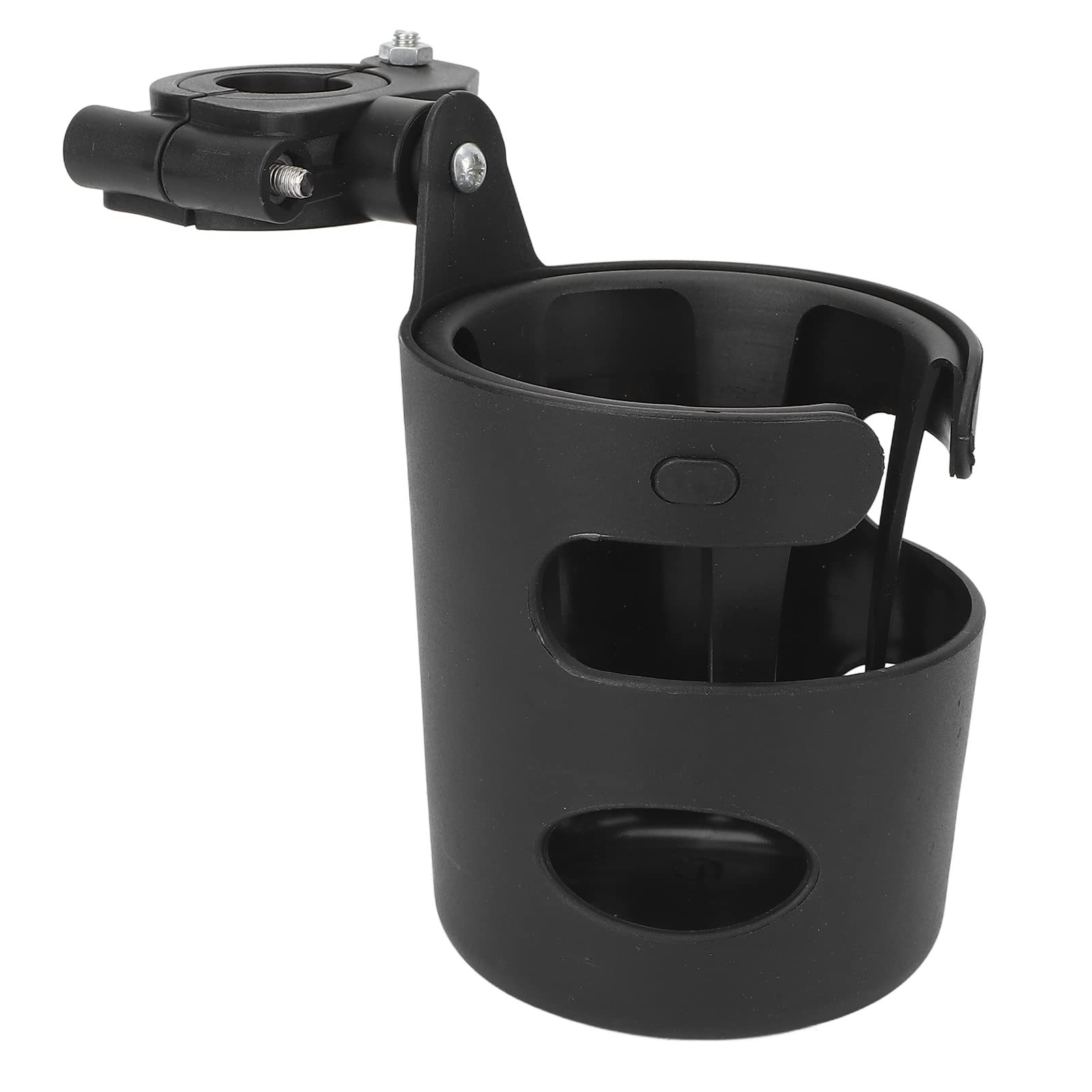 Alvinlite Universal Cup Holder for Wheelchair, Walker, Automotive, Golf Cart, RV, Truck, UTV - Black ABS Material