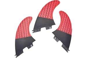 GENERIC G5 Fiberglass Surfboard Fin Carbion Fiber for Enhanced Control & Stability - Compatible with FCS Or FSC2 M5 Rainbow Blue Red Toolless