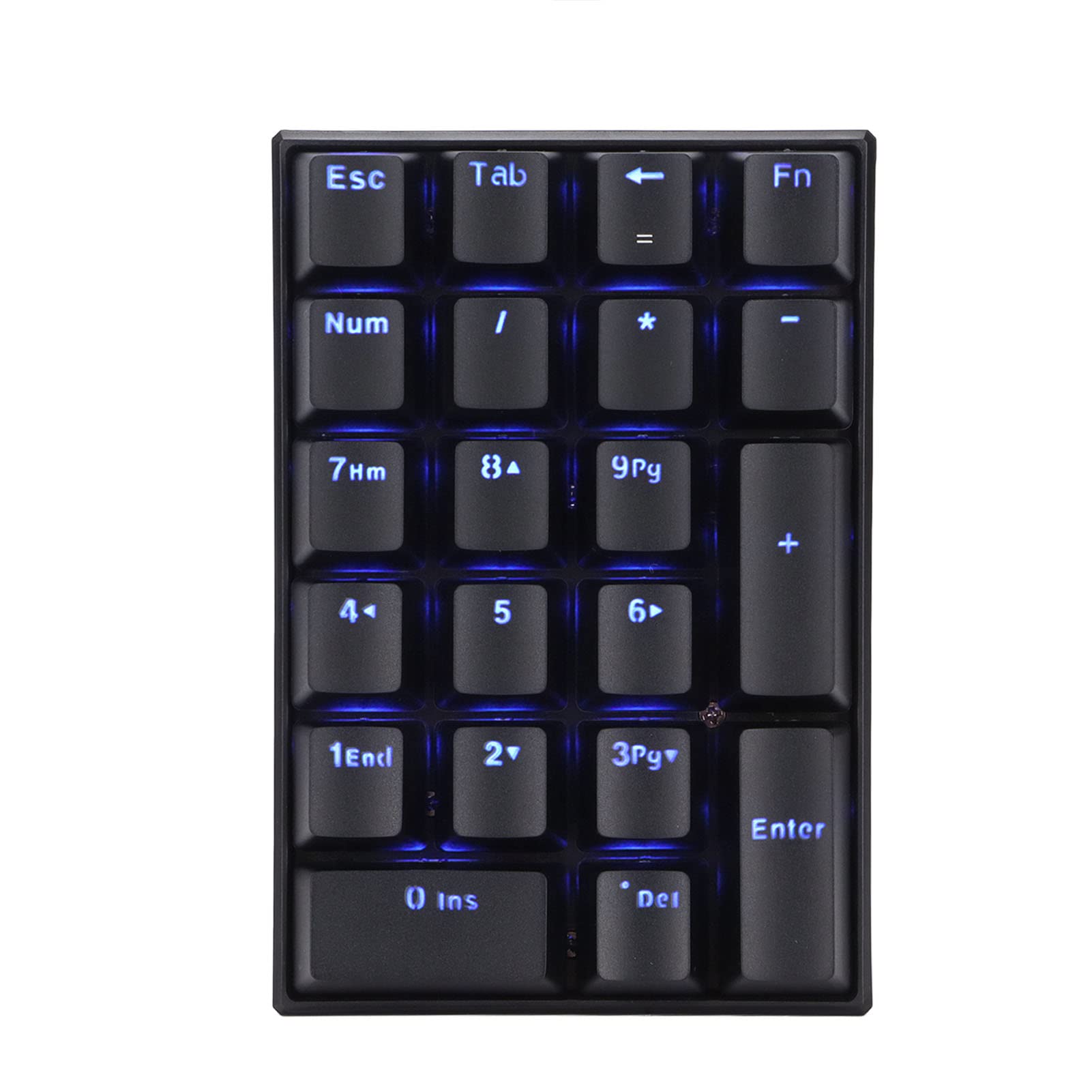 Dpofirs USB Numeric Keypad with Adjustable LED Backlight, Numeric Keypad Numpad 22 Keys for Laptop, PC, Desktop, Surface Pro, Notebook(Green axis)