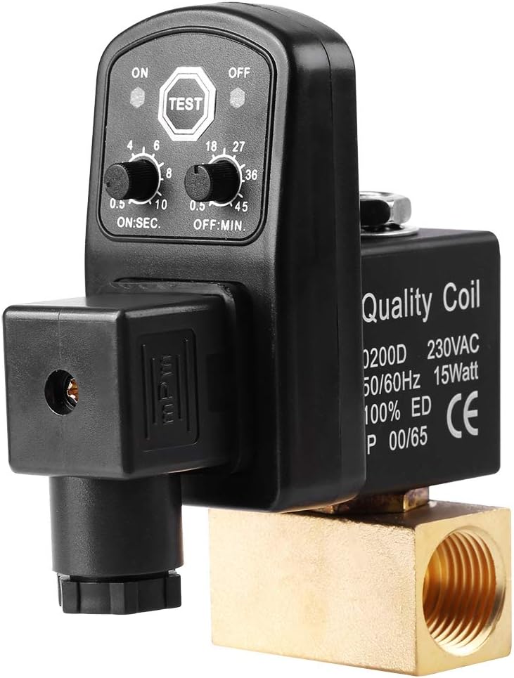 Automatic Timed Drain Valve for Air Compressor Condensate Management DN15 G1/2 230V Electronic Water Tank Timer Valve with Auto Drain System - Image 3