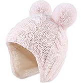 Zsedrut Winter Baby Boy Hats Pompom Baby Beanie for Girls Fleece Newborn Infant Toddler Beanie