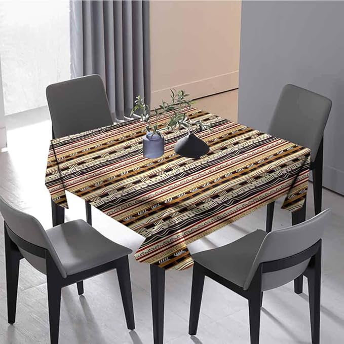 Square Tablecloth Outdoor Tablecloth Arrow Motifs Party Festive Dinner