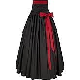 Women's Victorian Vintage Skirt Renaissance Medieval Pirate Peasant Maxi Elastic High Waist Skirts