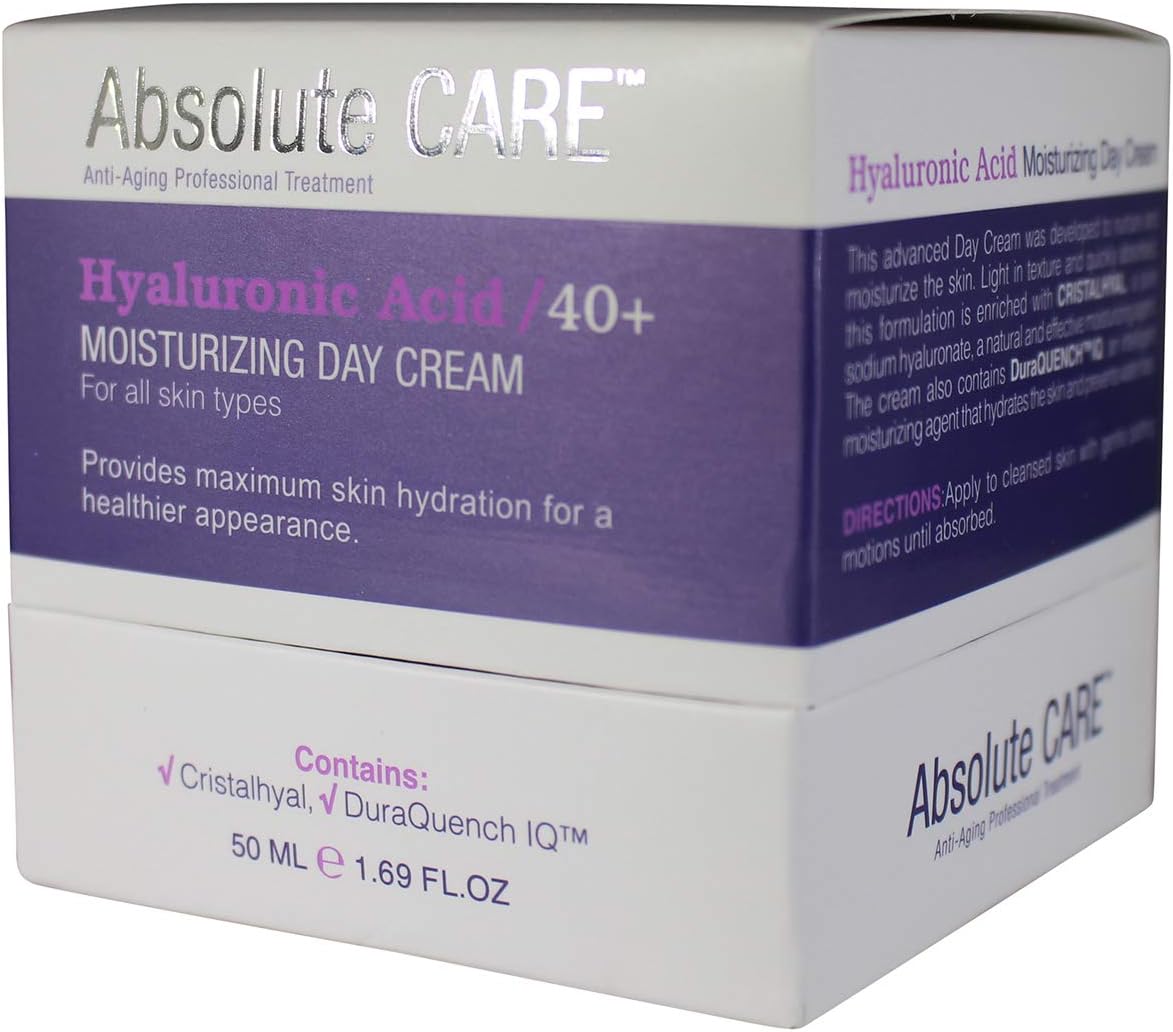 Absolute Care Hyaluronic Acid 40+ Moisturizing Day Cream, 1.69 Fl. Oz