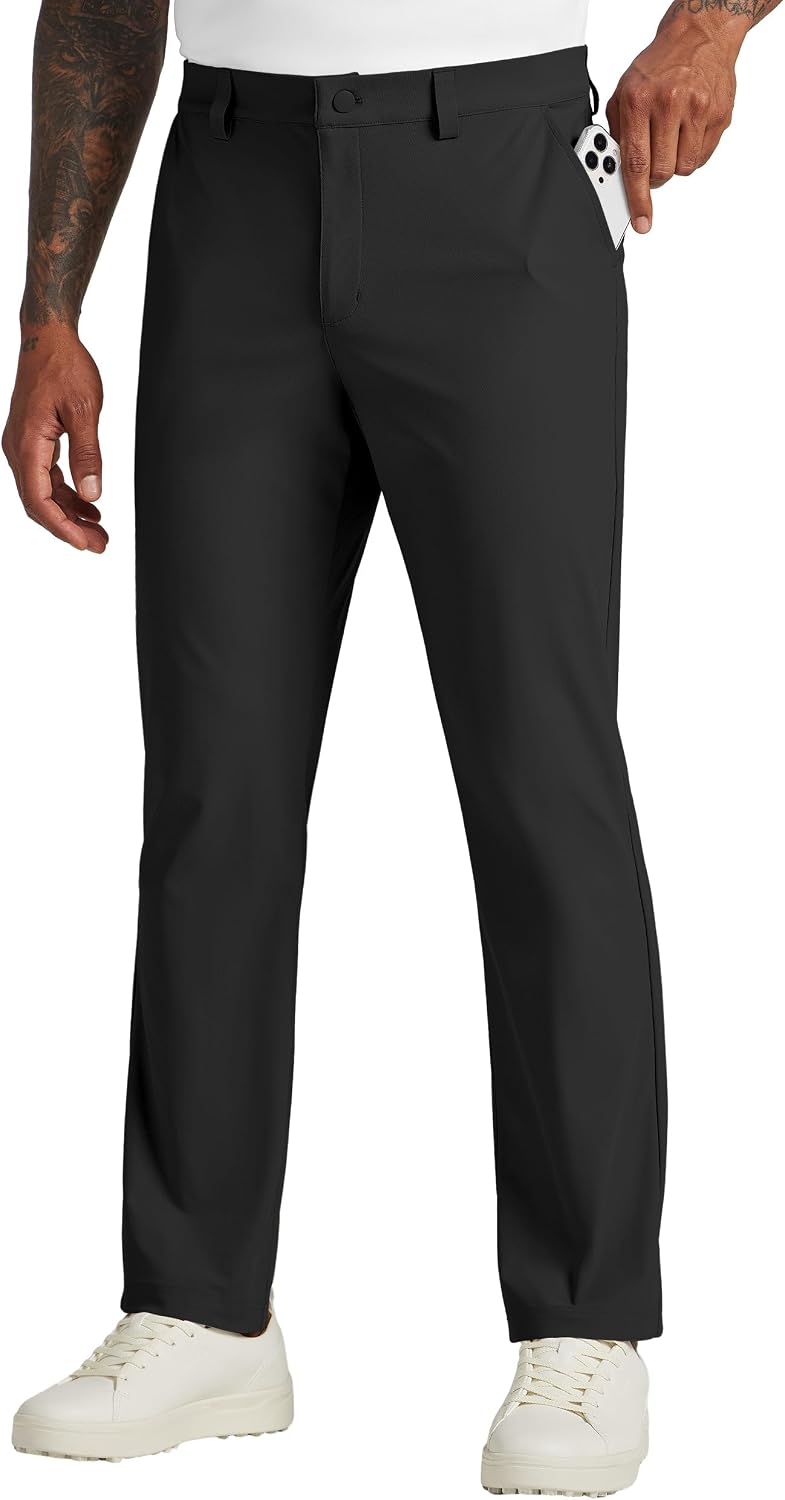 Willit Mens Golf Pants Stretch Dress Pants Quick Dry Work Business Casual Slacks with 4 Pockets 28"/30"/32"/34"