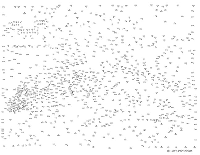 500 Dot To Dot Free Printables
