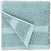 Amazon Brand – Pinzon Organic Cotton Bathroom Washcloths, Set of 12, Spa Blue