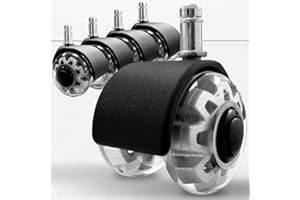 MotionGrey - Premium Dual Office Chair Wheels Replacement for Hardwood Floors, Chair Casters Replacement, Heavy Duty Desk Cha