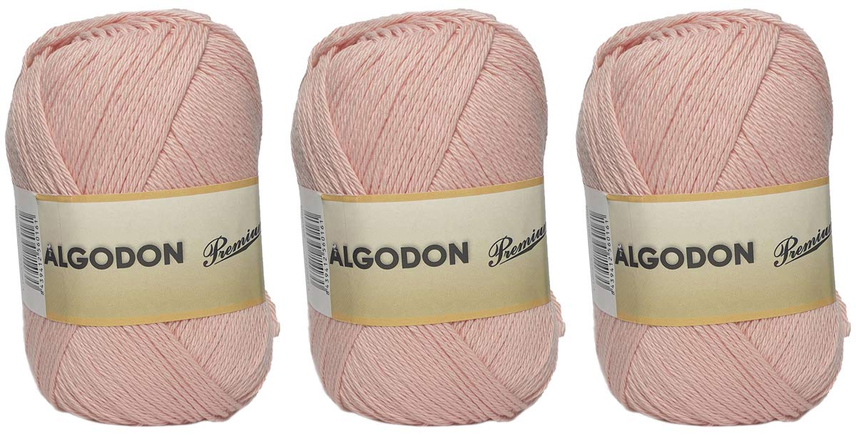 Yarn Ball of Premium Cotton 100% Cotton Perfect for DIY and Hand Knitting (Salmon Color 100 g, Approx. 220 Meters Pack of 3 pcs)