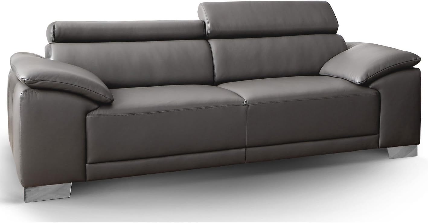 Candy 3C Designer Sofa Amalfi mit ChromFüße verstellbare Lehnen, XL