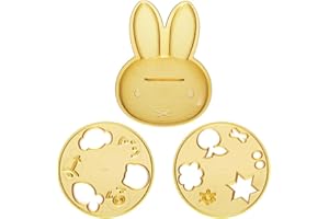 Skater LCR3-A Chara Curry, Rice Mold, Vegetable Cutter, Set of 3, Miffy, Made in Japan