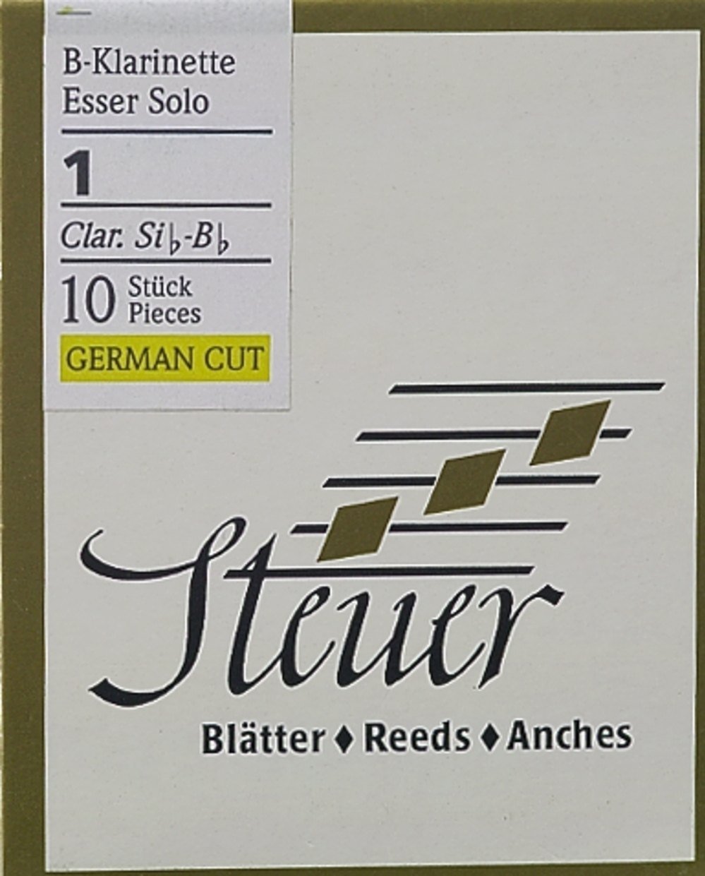 Steuer reed BB clarinet Solo White Line 5 French cut pack of 10 — image 1