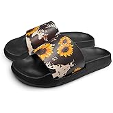 Hsaiyjsp Pineapple House Slippers for Women Men Arch Support Flat Sandals Non Slip Home Pool Shower Slide Slippers