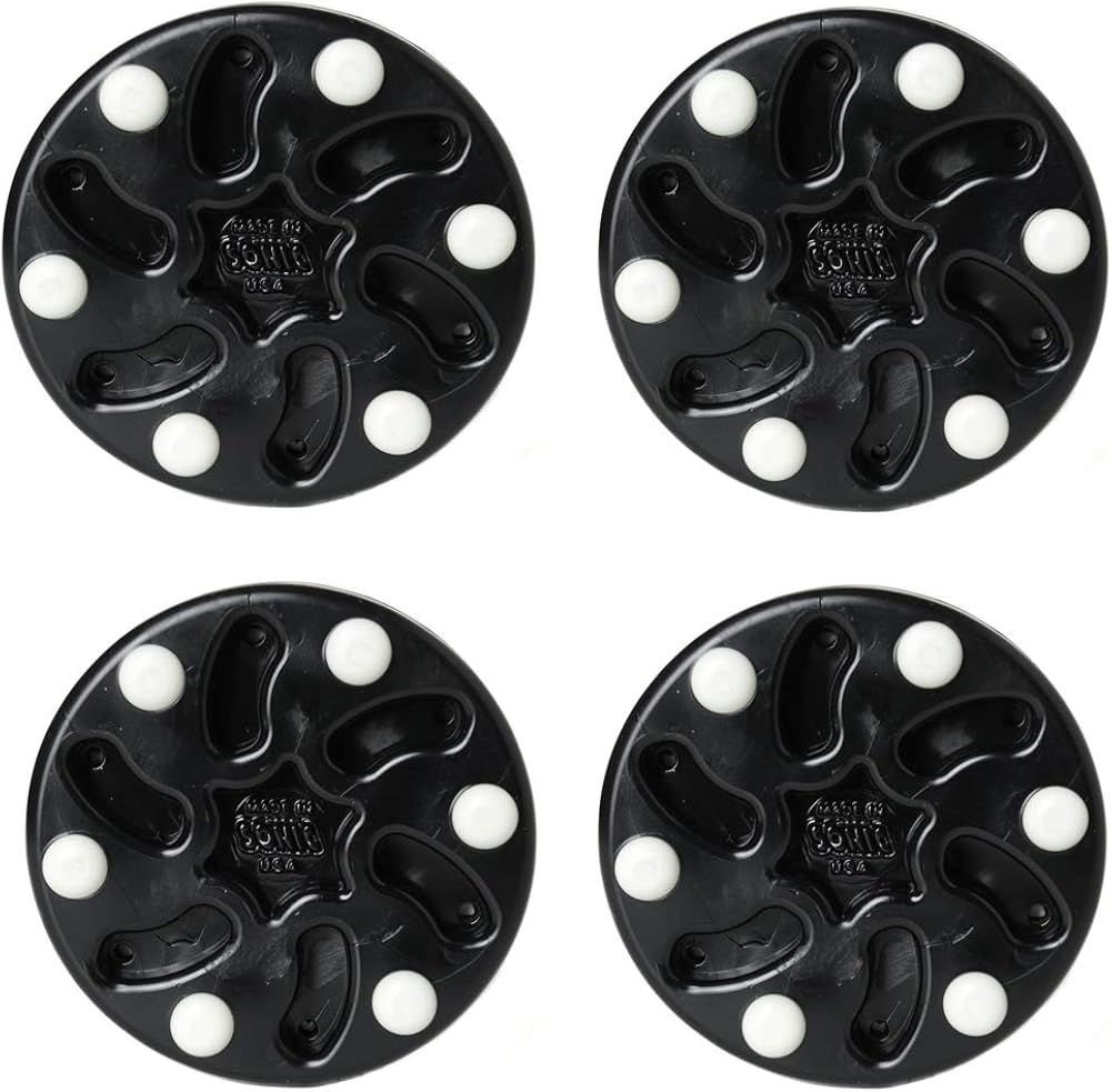 SONIC 4 Pack Roller Hockey Pucks (Black) : Clothing