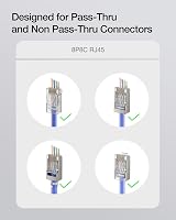 VCE GJ670BL Pass-Through RJ45 Crimp Tool Cat5e/Cat6/Cat7 with Stripper & Cutter view 6