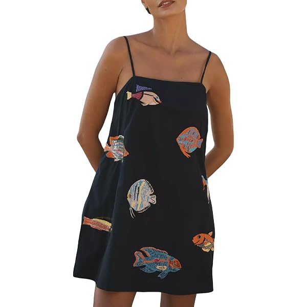 JooMeryer Women's 3D Pink Unicorn Print Midi Dress - V-Neck, Spaghetti Strap, A-Line Swing Cut For Summer