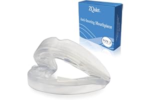 ZQuiet, Anti-Snoring Mouthpiece, Comfort Size#2, Single Refill, Clear, Made in USA, BPA-Free, Medical-Grade Material