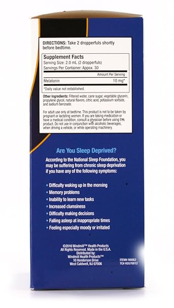 Amazon.com: Sleep Soundly Liquid Melatonin 10mg, Instant Acting Sleep Formula, 30 servings: Health & Personal Care