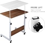 Youyijia Height Adjustable Mobile Table 40x60 cm Dark Wood Laptop Desk view 3