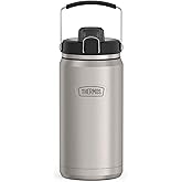 THERMOS ICON SERIES, Stainless Steel Water Bottle with Spout - 64 Ounce, Matte Stainless Steel - Vacuum Insulated Water Bottle with Lid