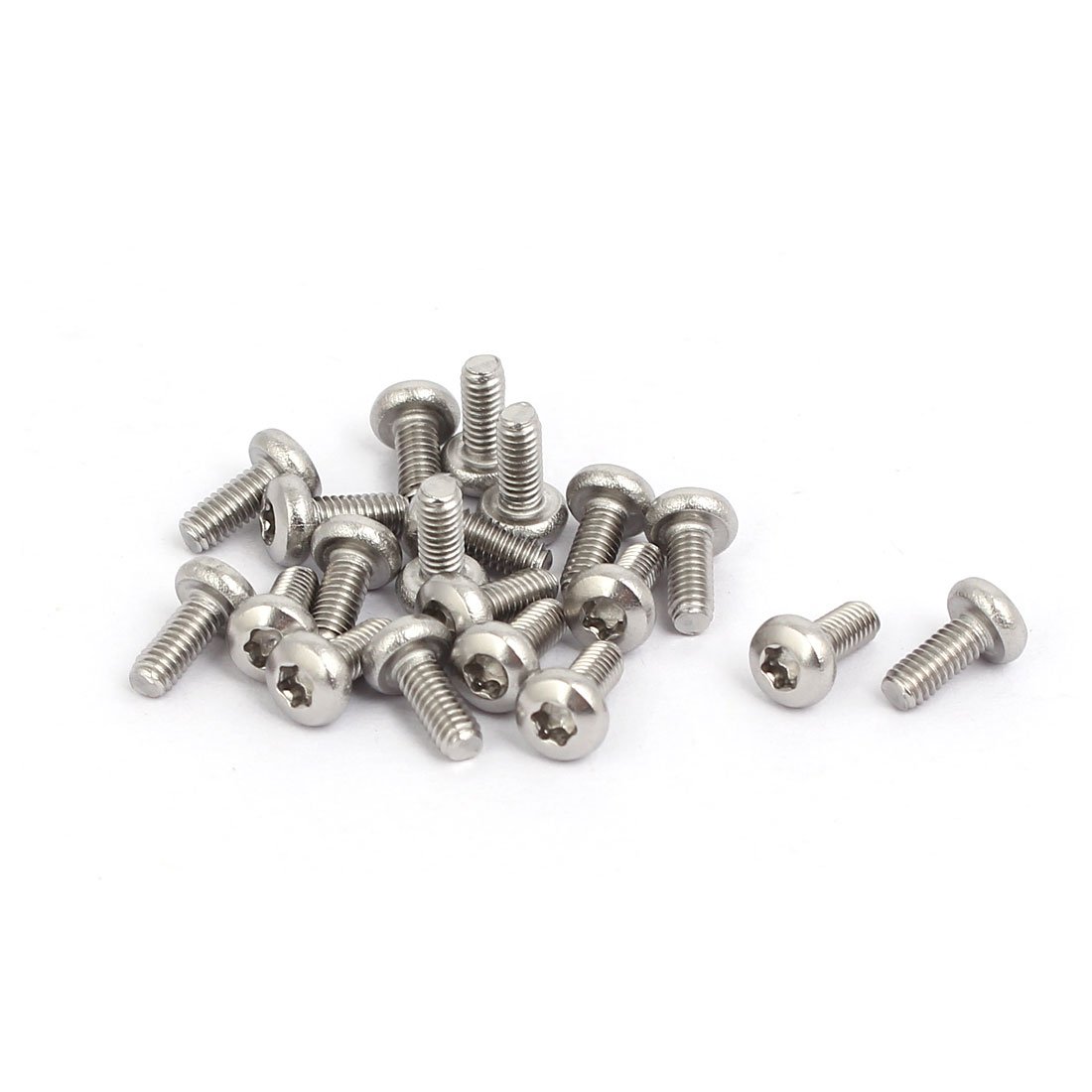 Sourcingmap M2.5 x 6mm 304 Stainless Steel Torx Pan Head Screws Bolts Fasteners 20pcs