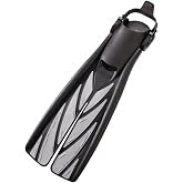 Atomic Aquatics Open Heel Split Fins Standard Compound -Silver-SM