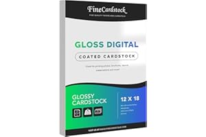 S SUPERFINE PRINTING Double-Sided Gloss Digital C2S Cardstock – Perfect for Color Laser Printing, Design Proposals, Flyers, Brochures | 12 x 18 | Glossy 100lb Cover | 94 Bright | Acid Free, Coated Finish | 50 Sheets